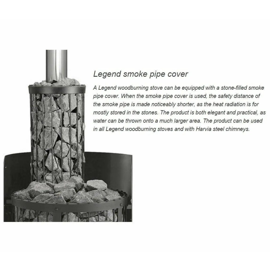 Harvia Legend Smoke Pipe Cover - Finnish Sauna Builders by Finnish Sauna Builders