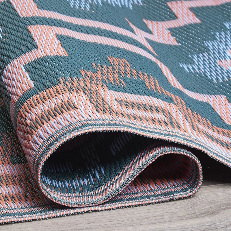Lhasa - Green Outdoor Rug for Patio by Fab Habitat
