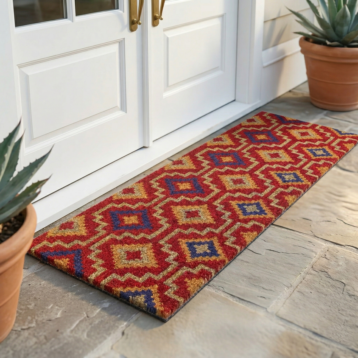 Lhasa Kilim Red Coir Doormat, photo 12 of 31