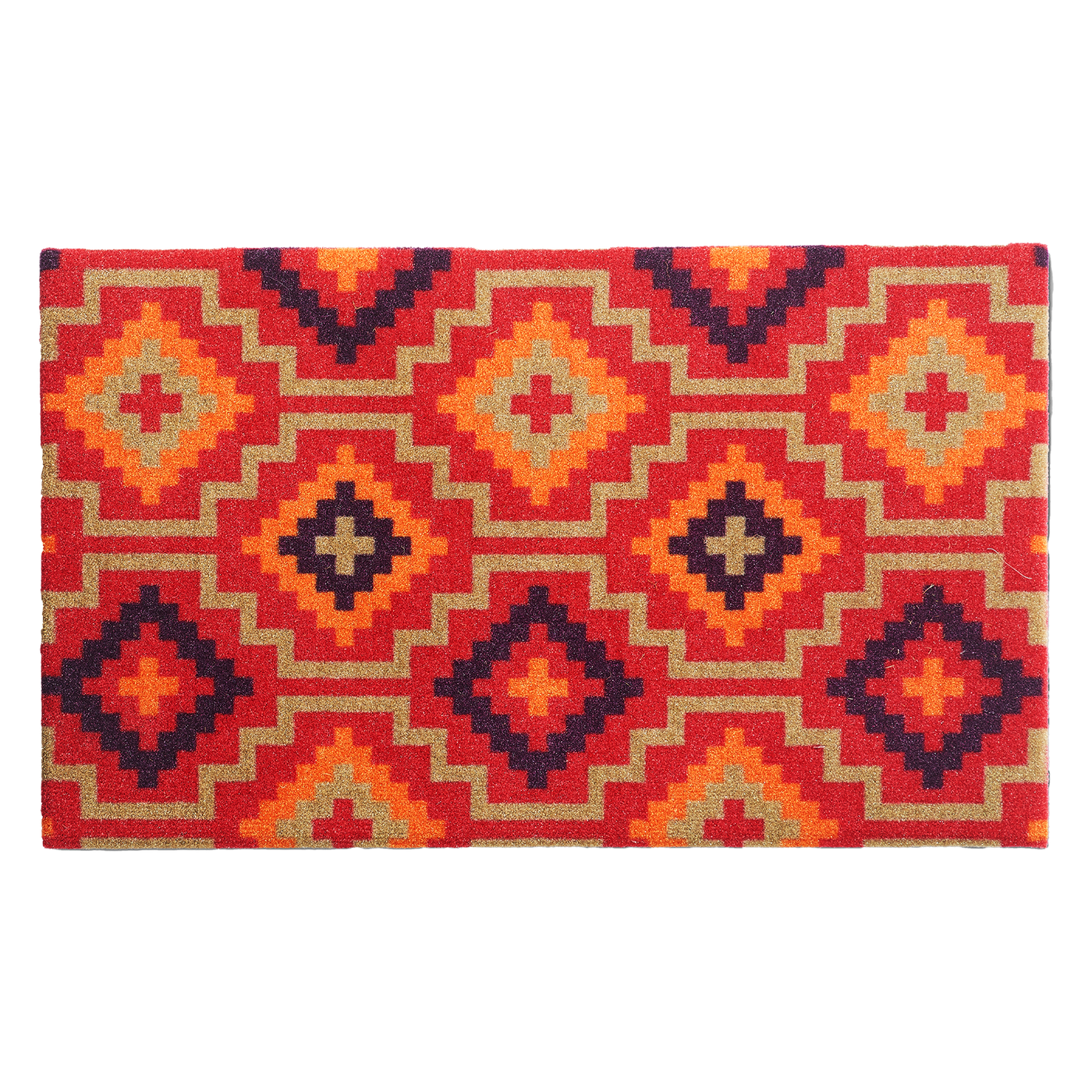 Lhasa Kilim - Red Coir Doormat by Fab Habitat