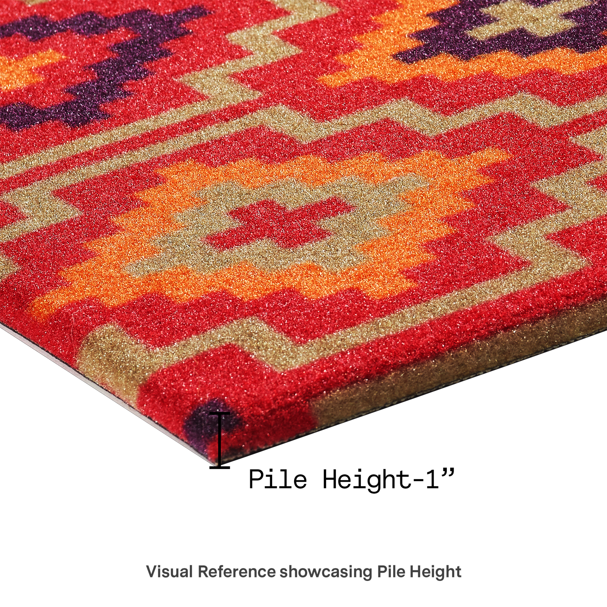 Lhasa Orange & Violet Performance Doormat – 18" x 30" Non-Slip, Nylon by Fab Habitat
