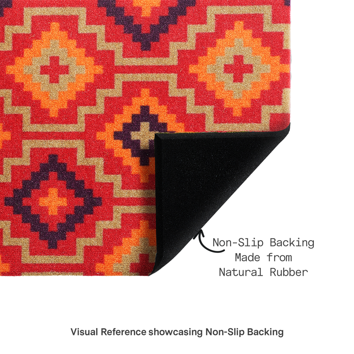 Lhasa Orange & Violet Outdoor Nylon Doormat - 18" x 30", photo 5 of 7