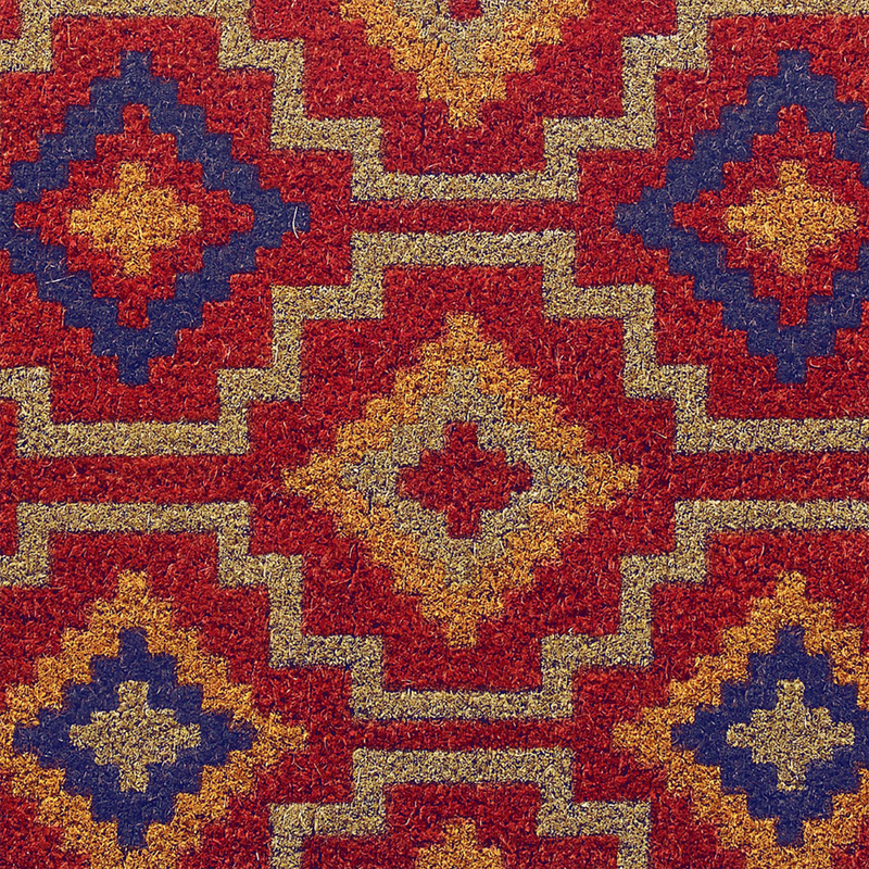 Lhasa Kilim - Red Coir Doormat by Fab Habitat