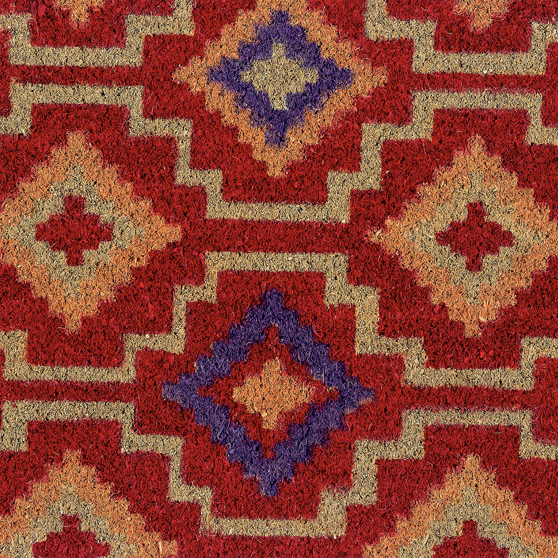 Lhasa Kilim - Red Coir Doormat by Fab Habitat