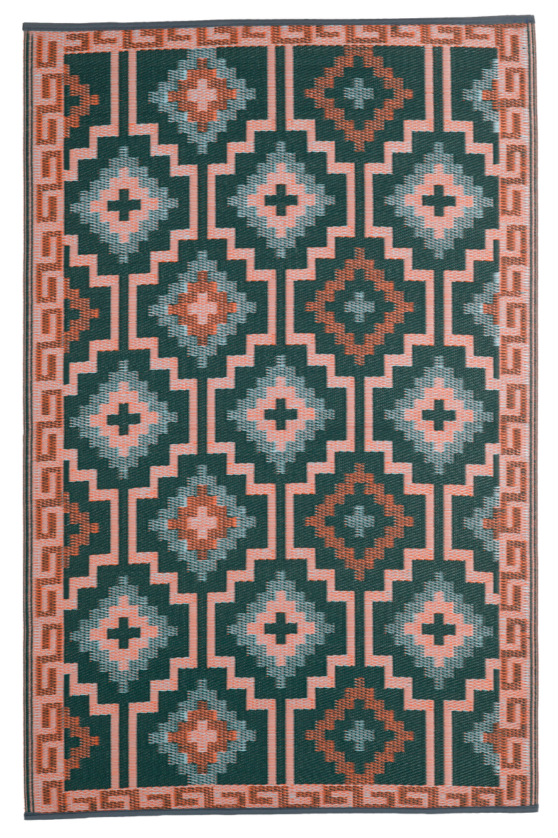 Lhasa - Green Outdoor Rug for Patio by Fab Habitat