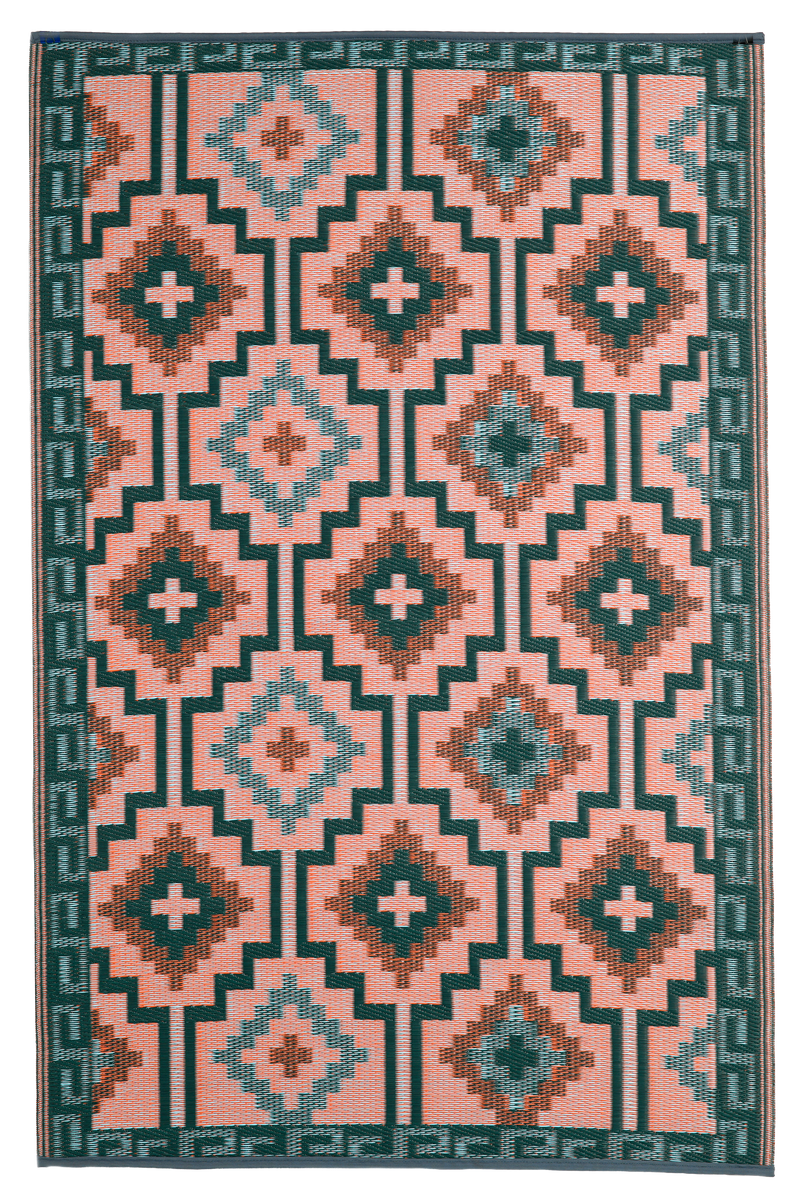 Lhasa - Green Outdoor Rug for Patio by Fab Habitat
