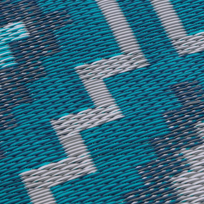 Lhasa - Teal Outdoor Rug for Patio FINAL SALE by Fab Habitat