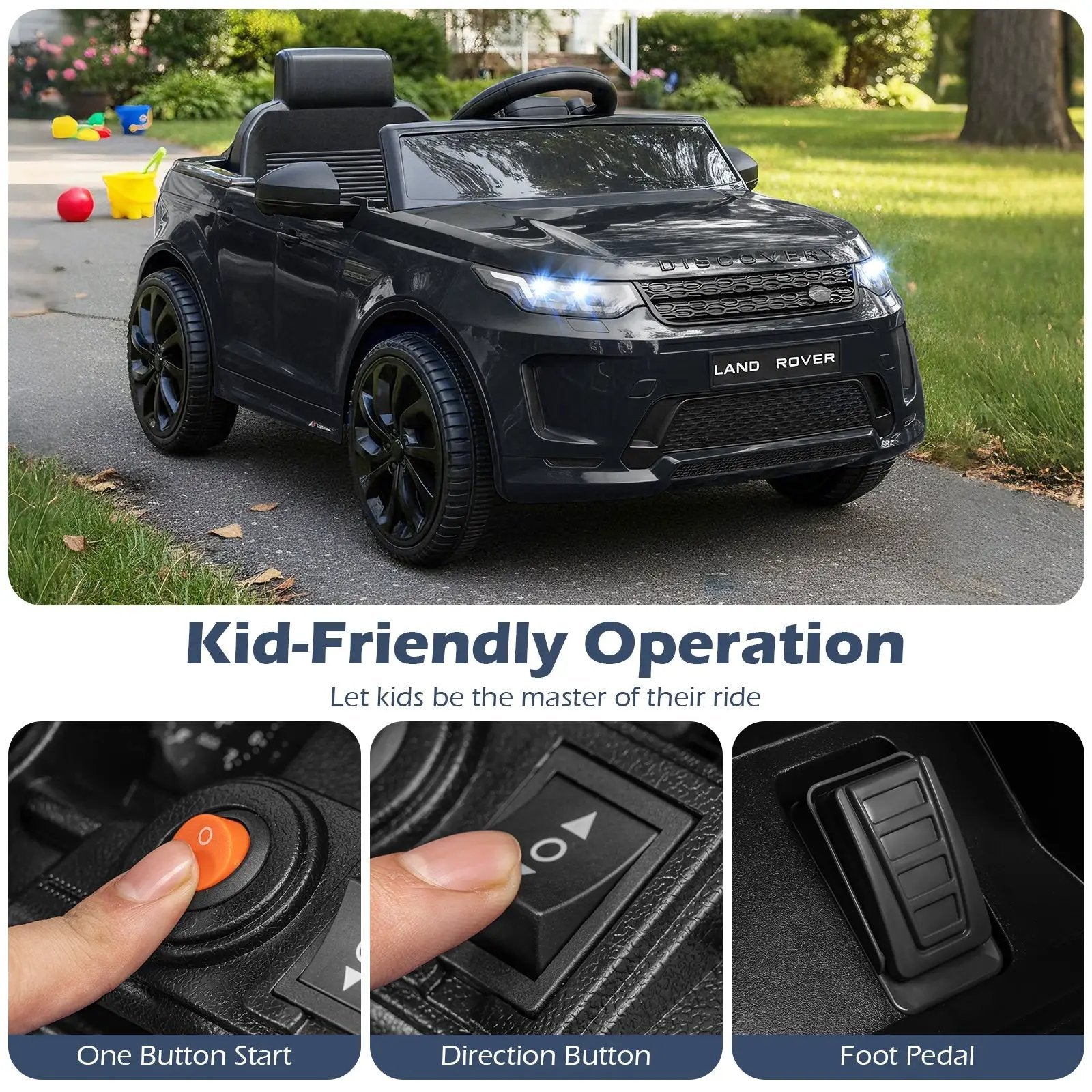 Licensed Land Rover Kids Ride on Car 12V Battery Powered Kids Electric Car by DirectDeals