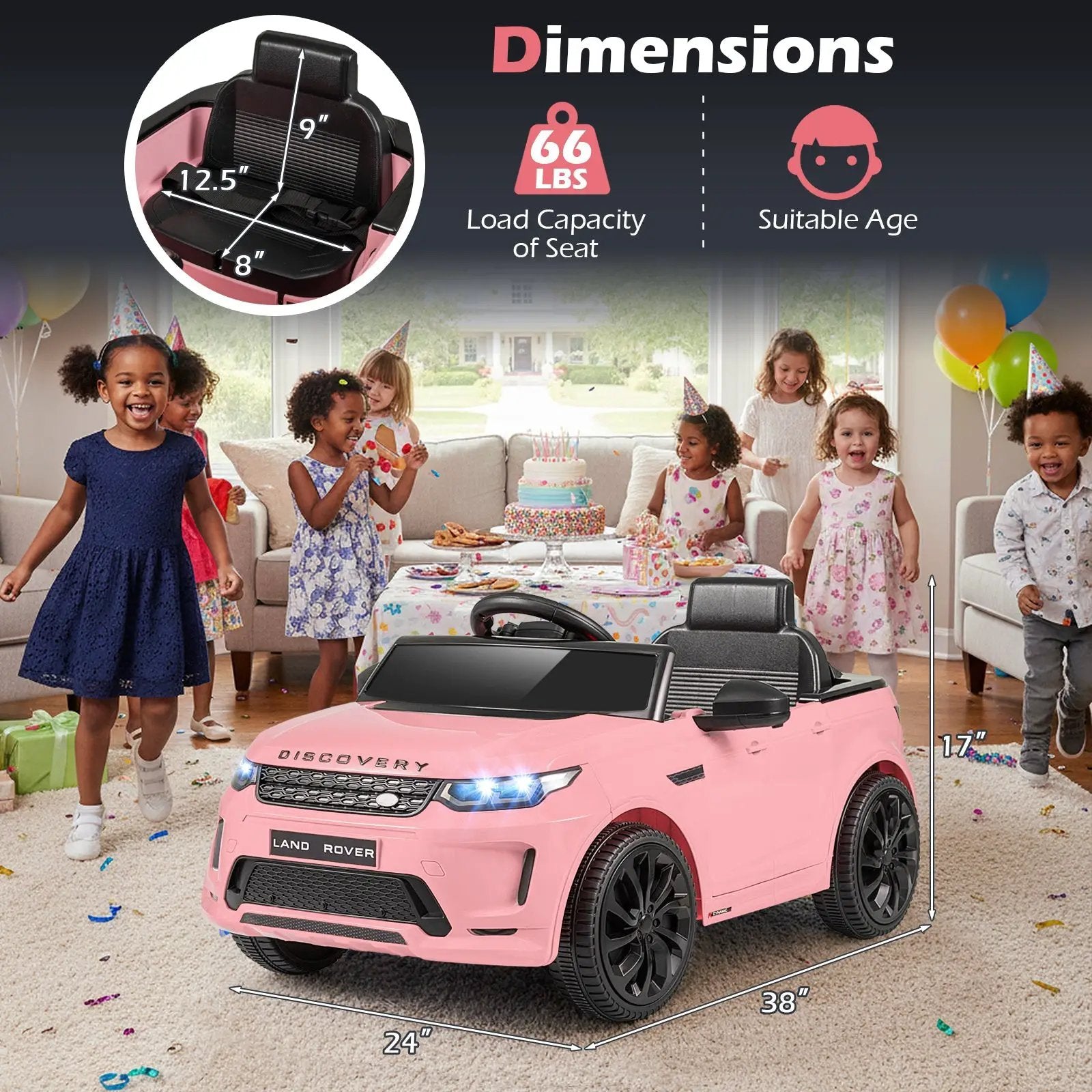 Licensed Land Rover Kids Ride on Car 12V Battery Powered Kids Electric Car by DirectDeals