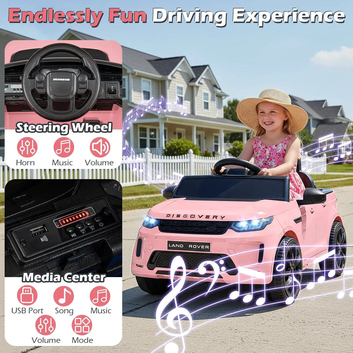 Licensed Land Rover Kids Ride on Car 12V Battery Powered Kids Electric Car by DirectDeals
