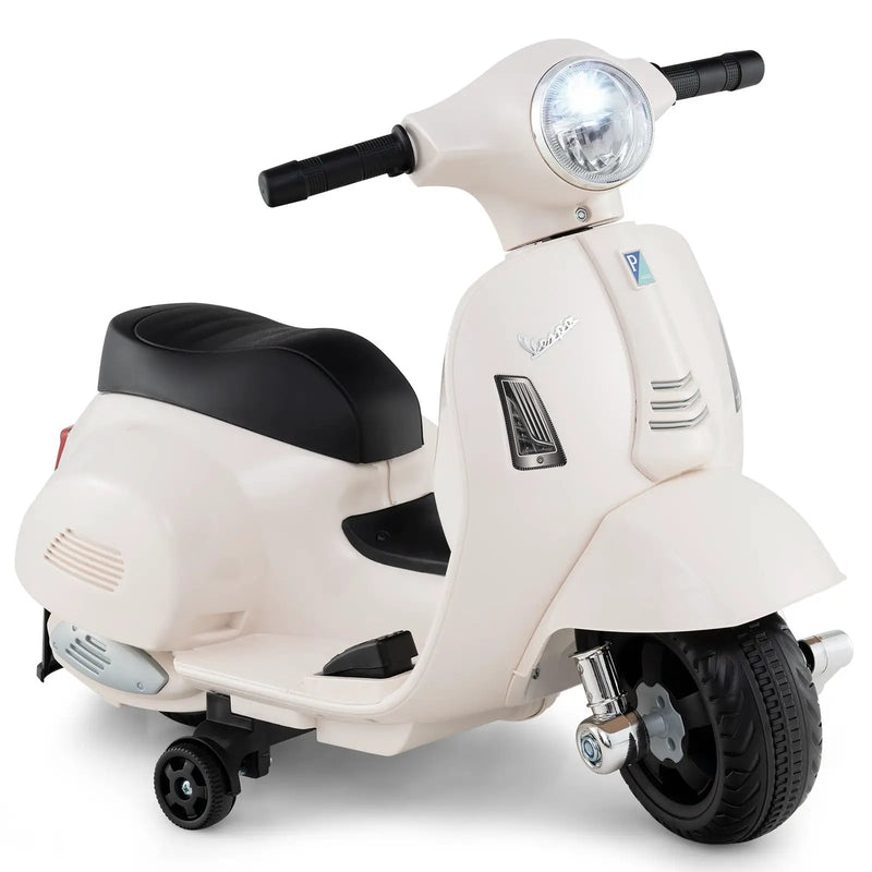 Kids Ride on Motorcycle Licensed Vespa with LED Headlight and Horn Sound by DirectDeals