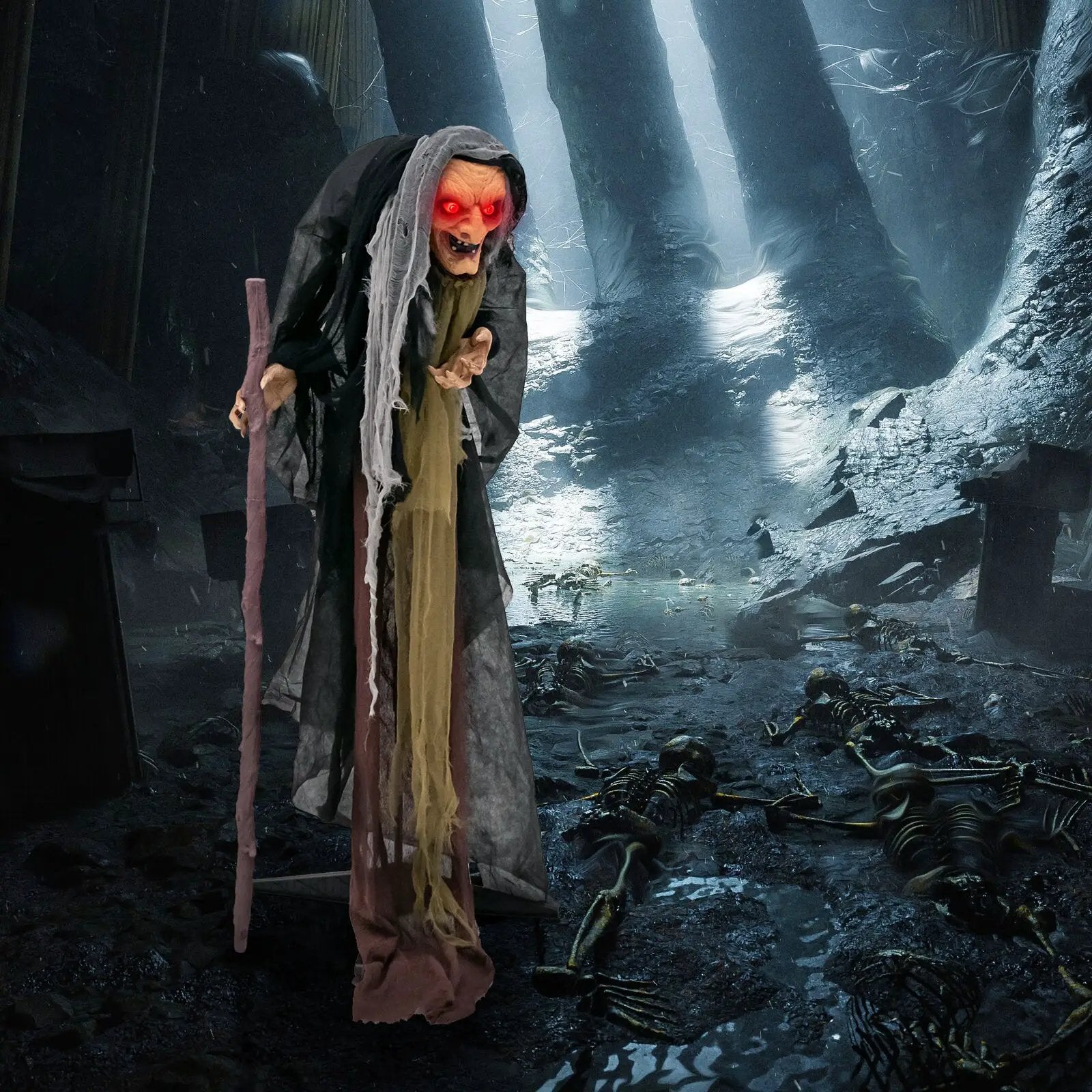 Life Size Animatronic Witch with Pre-Recorded Phrases by DirectDeals