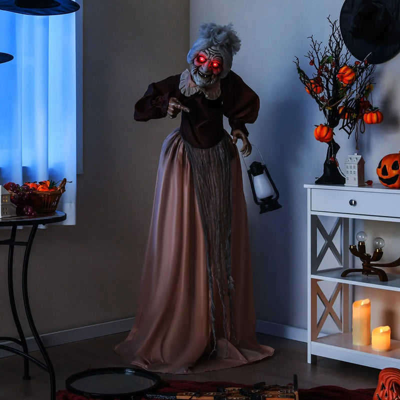 Life-Size Halloween Animatronic Moving and Talking Old Lady Hag Prop by DirectDeals