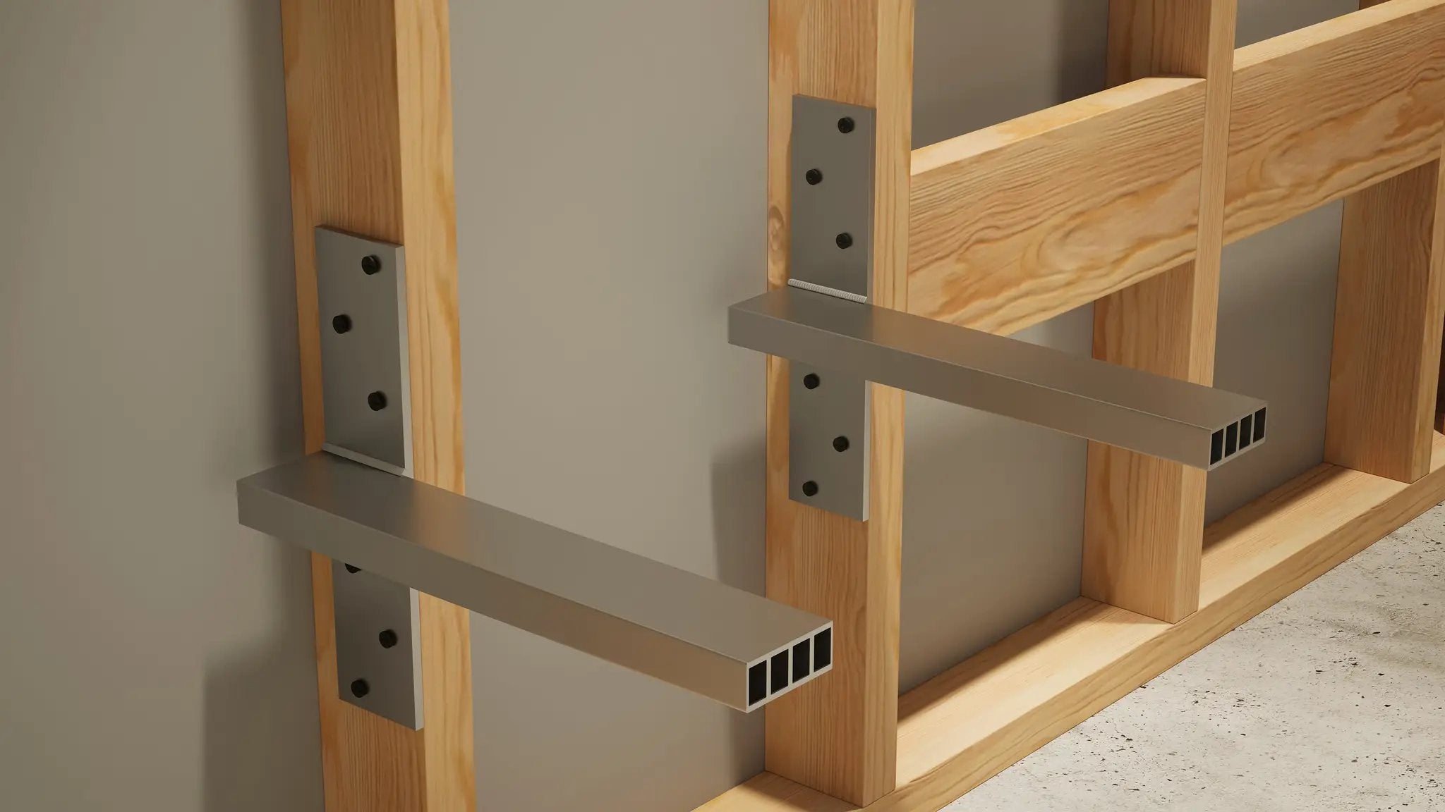 The Original Floating Shower Bench Kit­™ with GoBoard® & Original Shower Bench Bracket® by The Original Granite Bracket