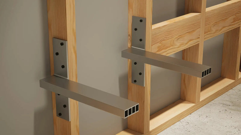 The Original Floating Shower Bench Kit­™ with GoBoard® & Original Shower Bench Bracket® by The Original Granite Bracket