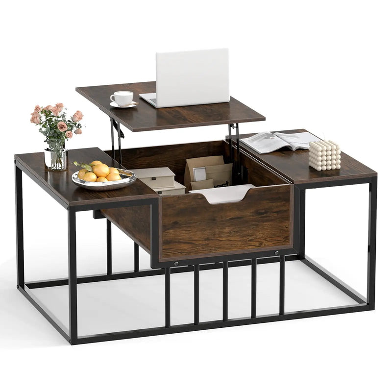 Lift Top Coffee Table Modern Center Table with Hidden Storage Compartment by DirectDeals