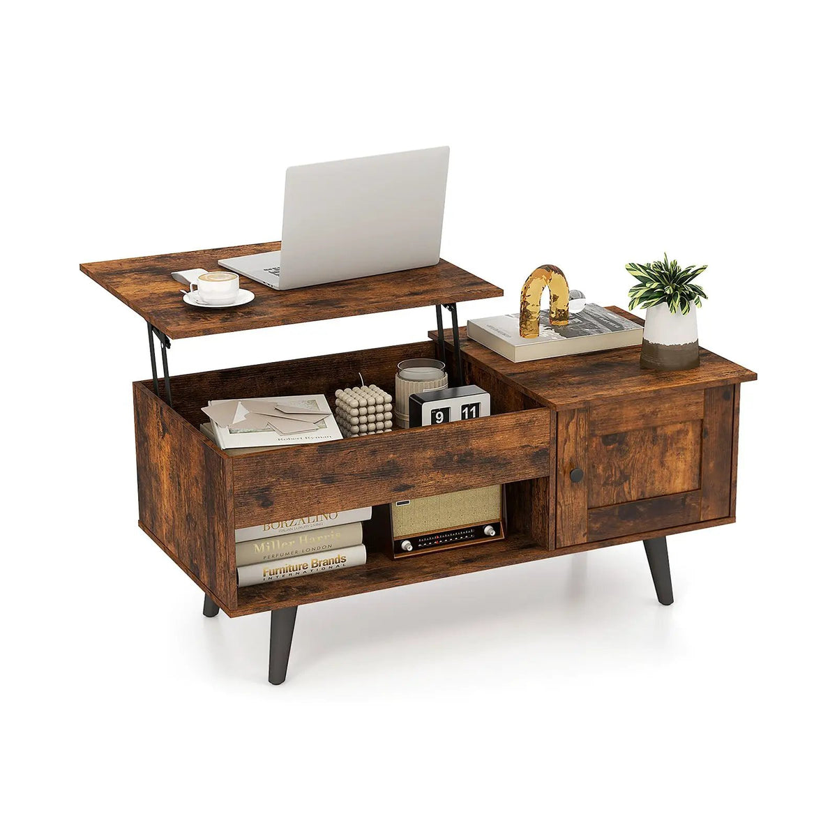 Lift Top Coffee Table with Storage and Hidden Compartment by DirectDeals