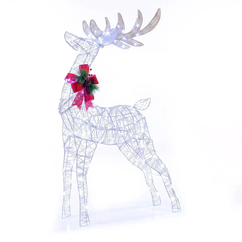 Lighted Christmas Reindeer Yard Decoration with LED Lights by DirectDeals