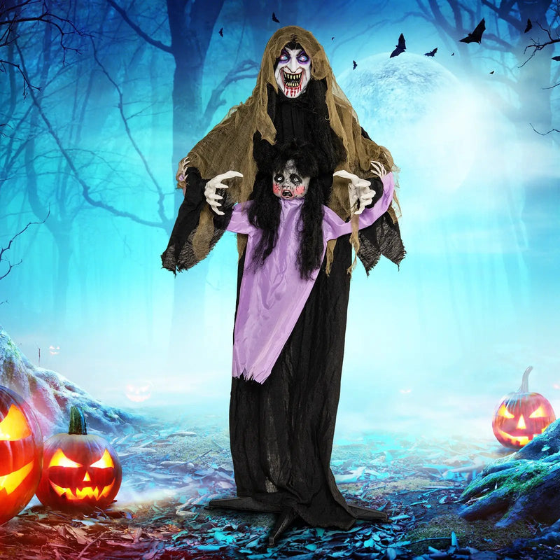 Lighted and Animated Halloween Decoration Outdoor Vampire with LED for Yard Lawn by DirectDeals