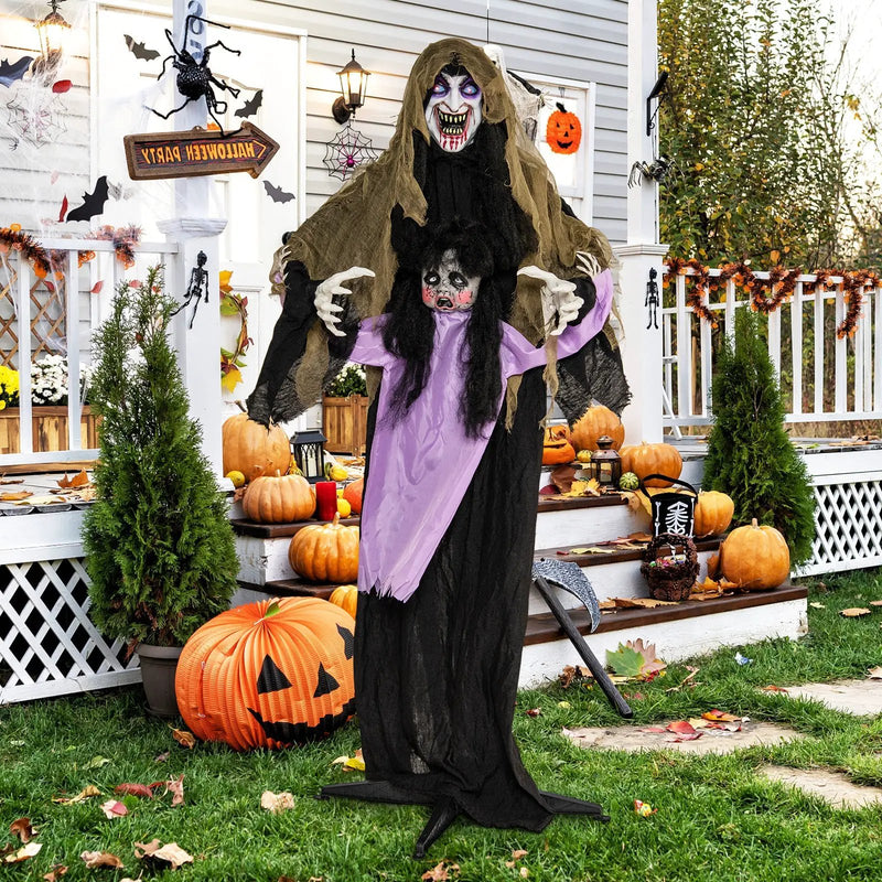 Lighted and Animated Halloween Decoration Outdoor Vampire with LED for Yard Lawn by DirectDeals