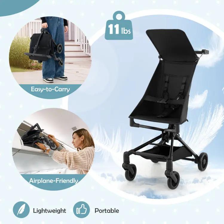 Lightweight Airplane-Ready Stroller with All-Terrain Wheels by DirectDeals