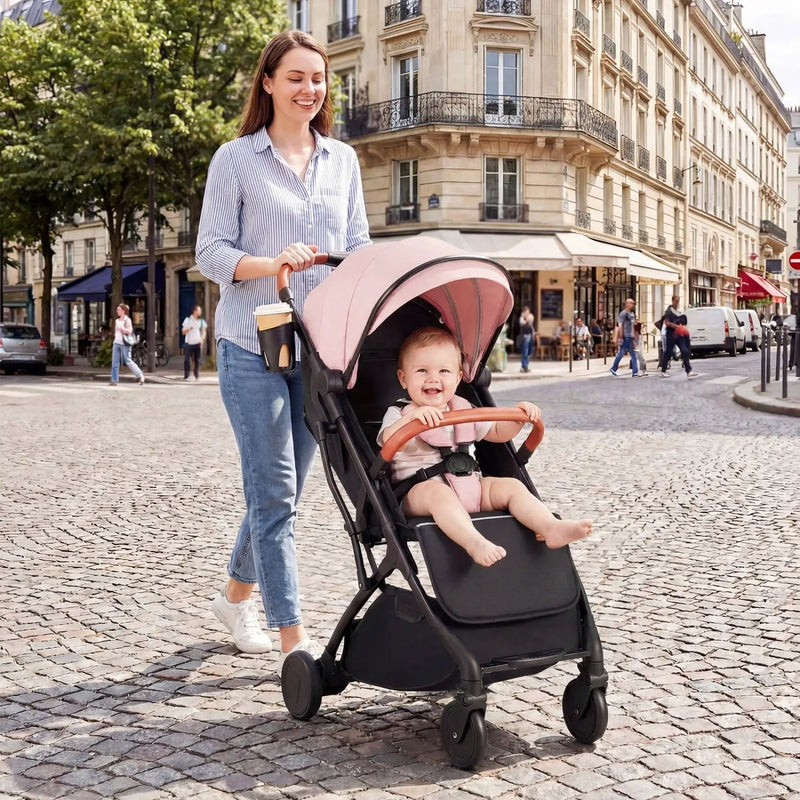 Lightweight Baby Stroller Compact Travel Stroller with One-Hand Folding by DirectDeals