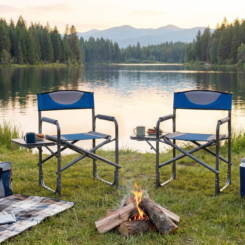 Lightweight Folding Camping Chair with Side Table by DirectDeals