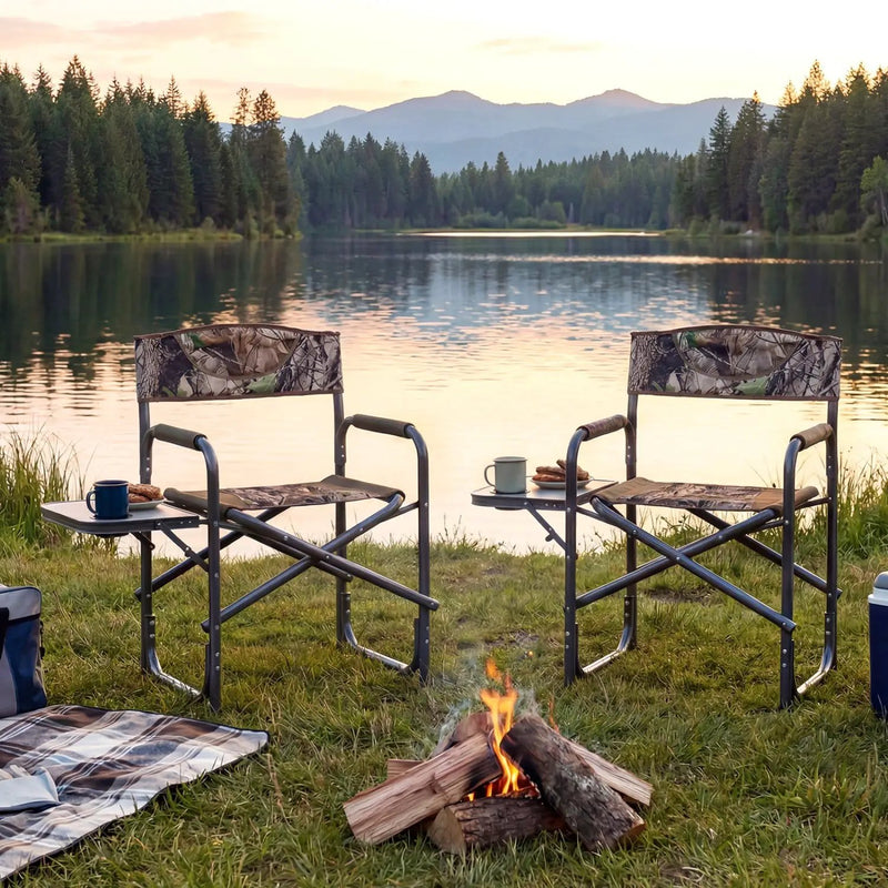 Lightweight Folding Camping Chair with Side Table by DirectDeals