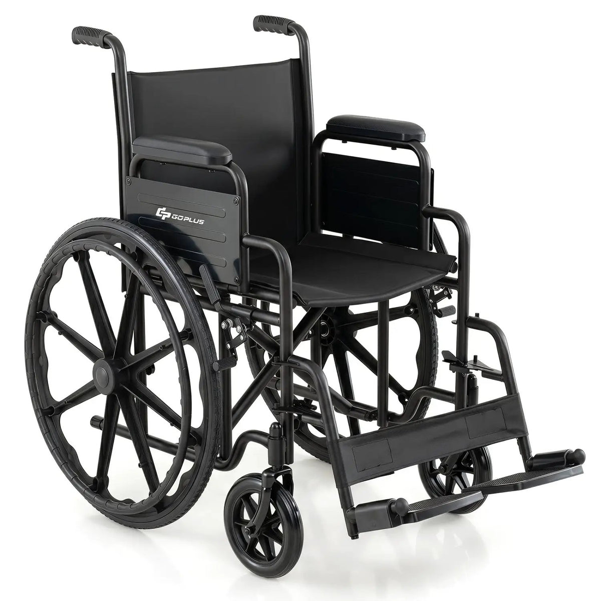 Folding Wheelchair for Adults with Swing-Away Footrest by DirectDeals