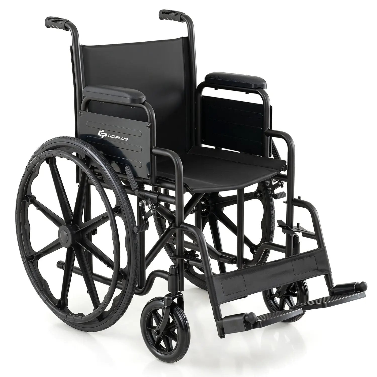 Folding Wheelchair for Adults with Swing-Away Footrest by DirectDeals