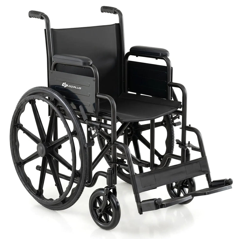 Folding Wheelchair for Adults with Swing-Away Footrest by DirectDeals