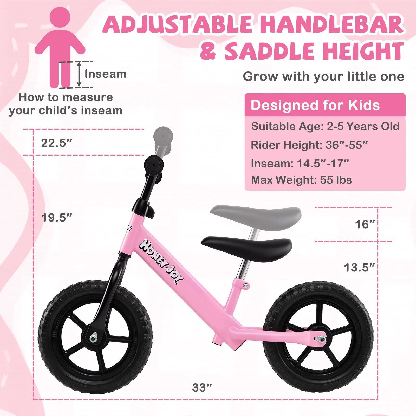 Lightweight Toddler Balance Bike No Pedal Training Bicycle by DirectDeals