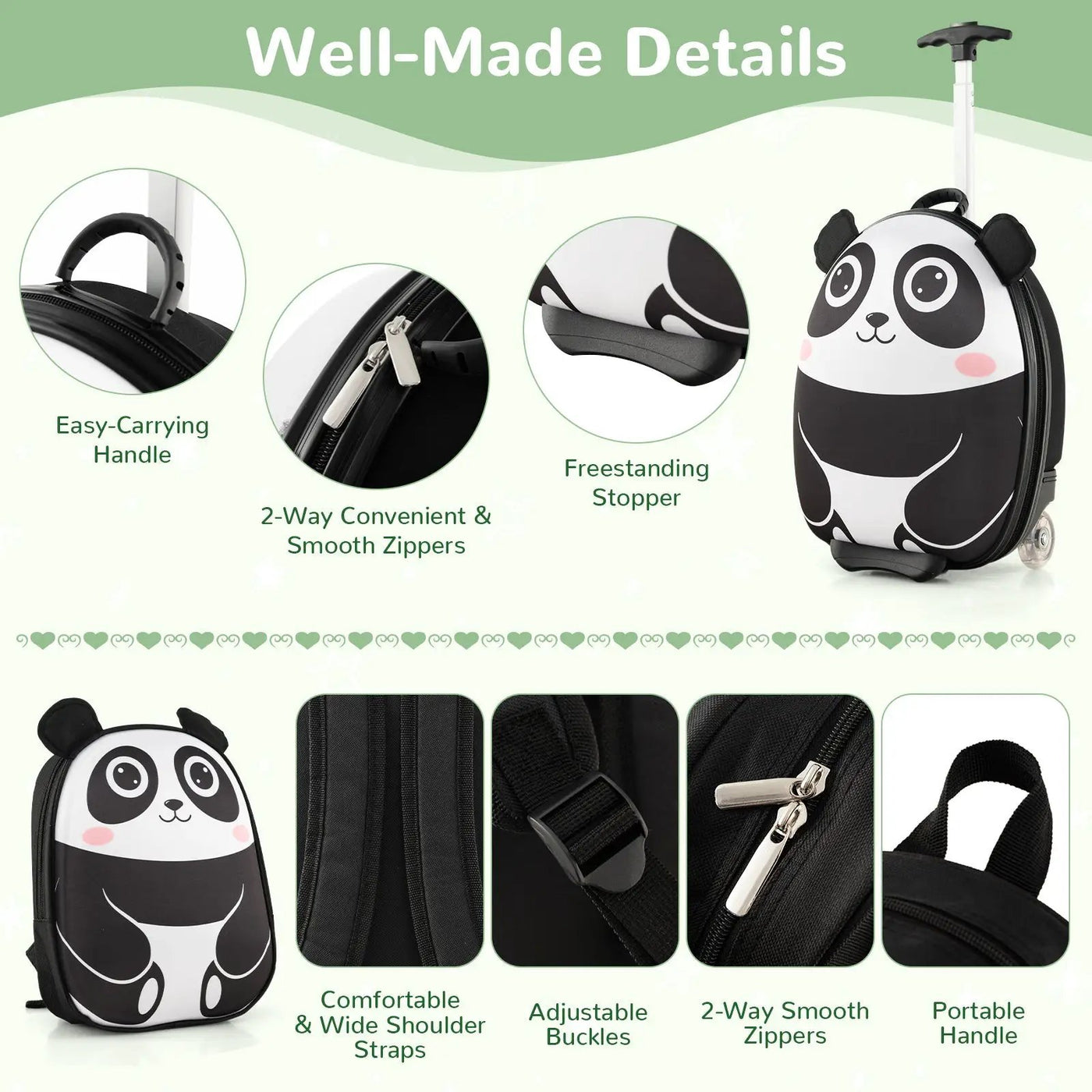 Lightweight and Portable Rolling Suitcase for Children by DirectDeals