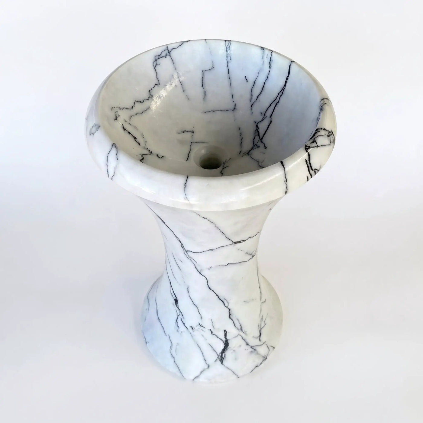 Lilac Marble Designer Pedestal Stand-Alone Bathroom Sink Polished 16x16x33.5 by GobekDesign