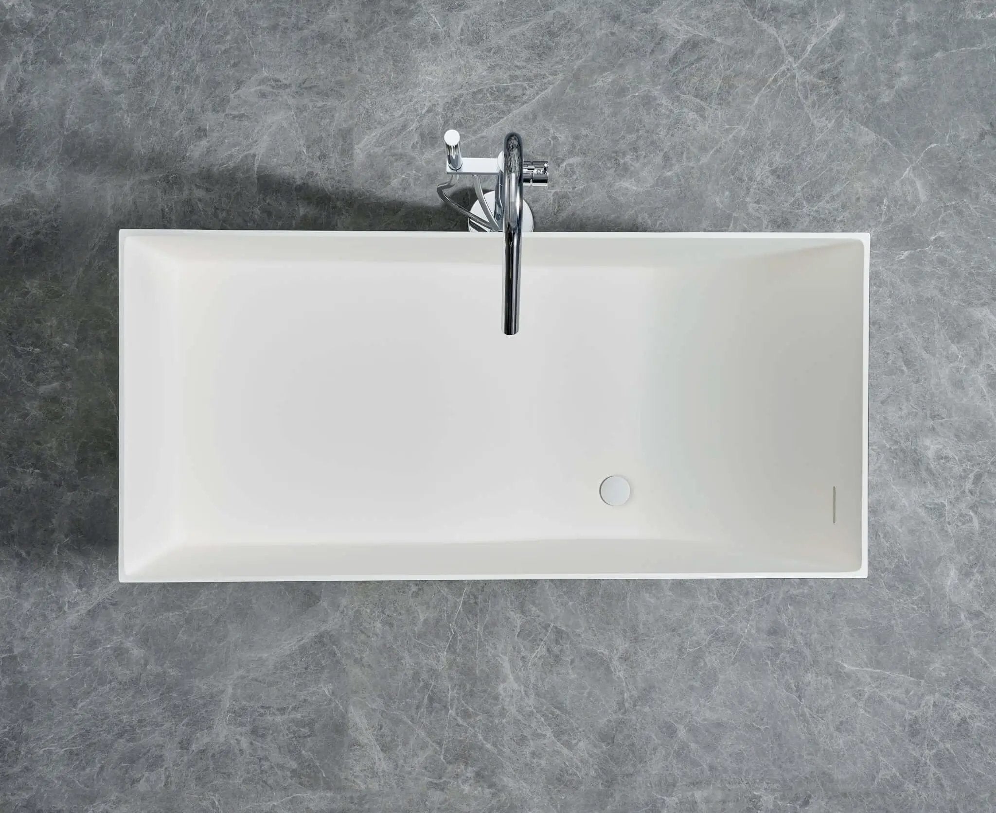 Linea Freestanding Solid Surface Bathtub by Ancerre Designs