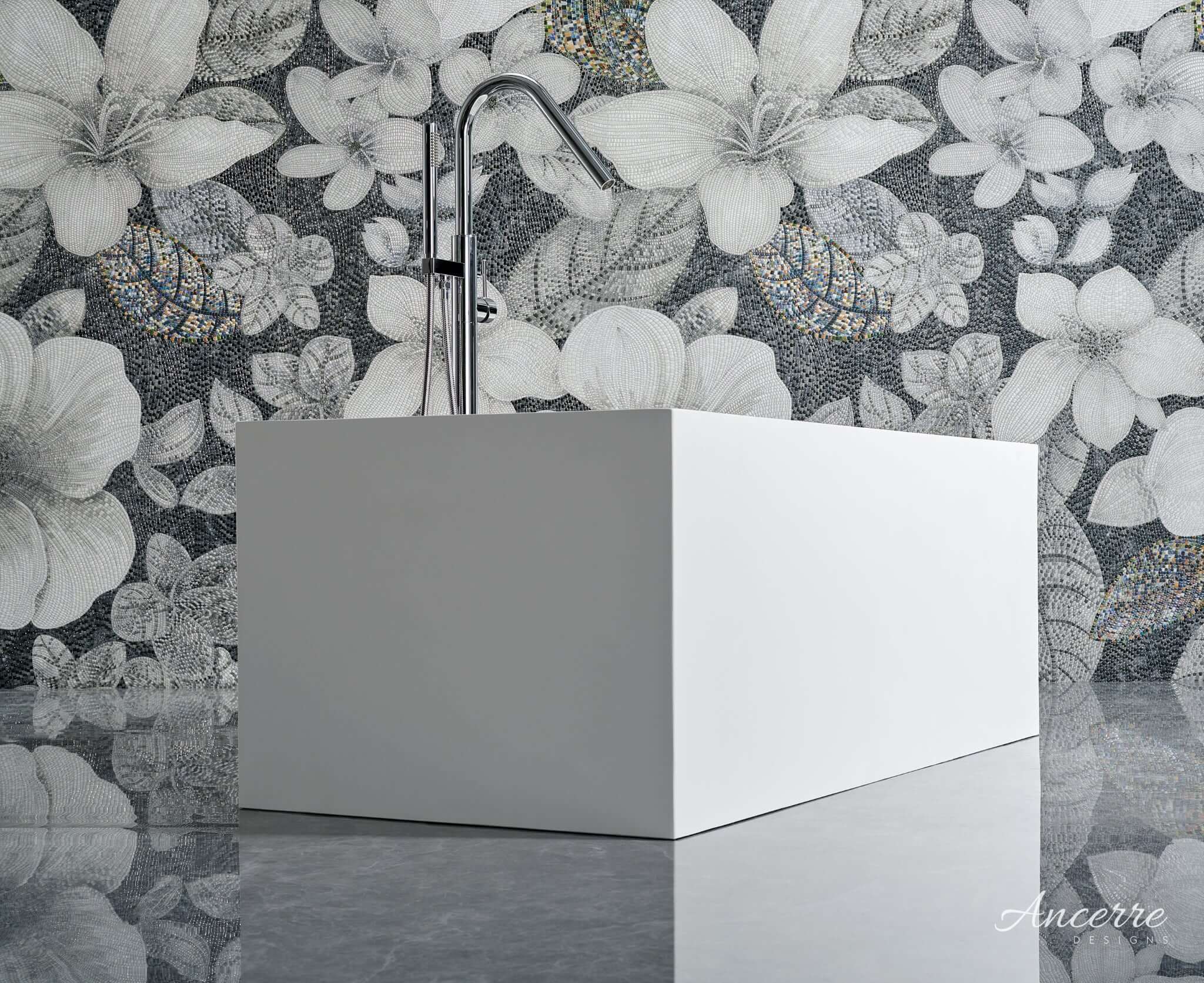 Linea Freestanding Solid Surface Bathtub by Ancerre Designs