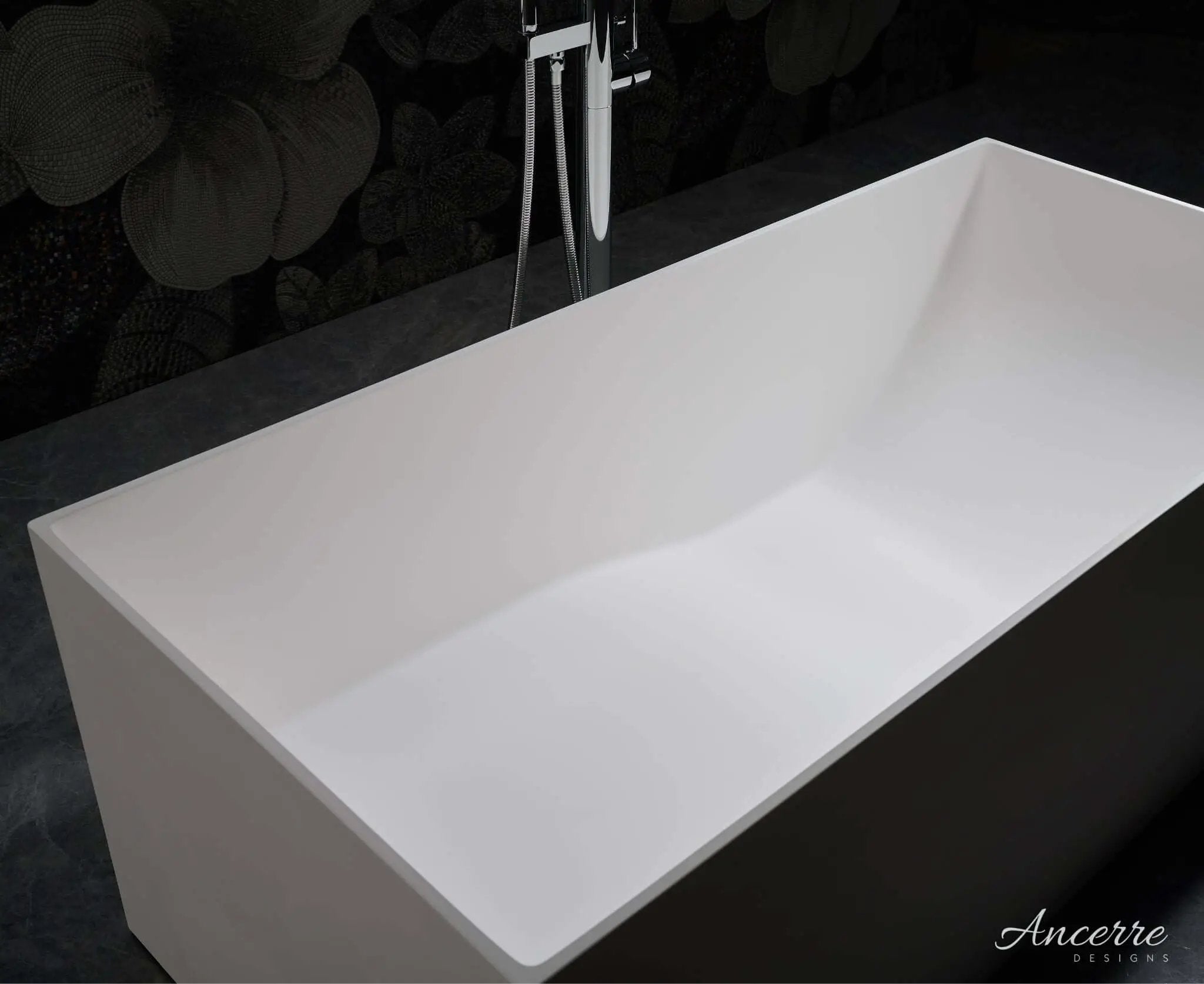 Linea Freestanding Solid Surface Bathtub by Ancerre Designs