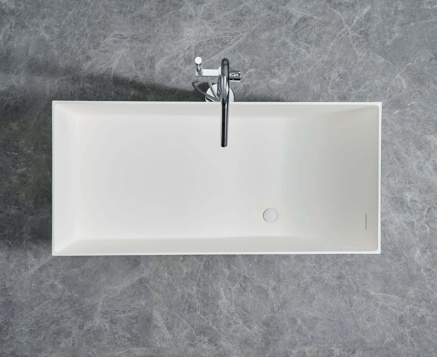 Linea Freestanding Solid Surface Bathtub by Ancerre Designs