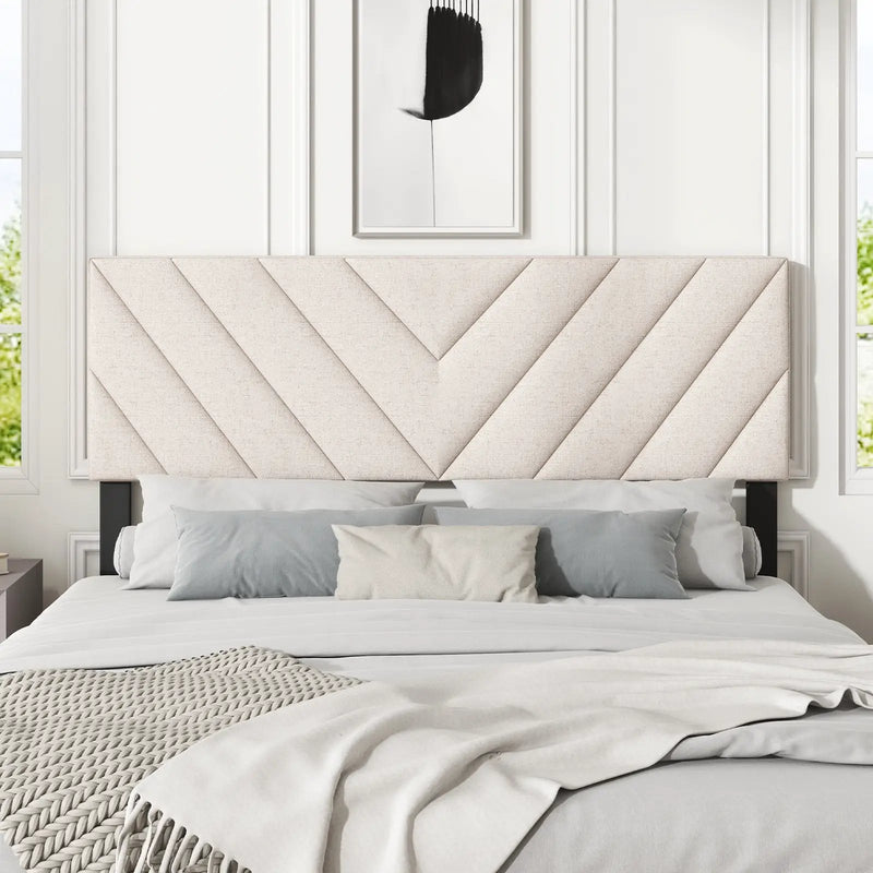 Linen Upholstered Headboard for Full and Queen Size Bed Frames by DirectDeals