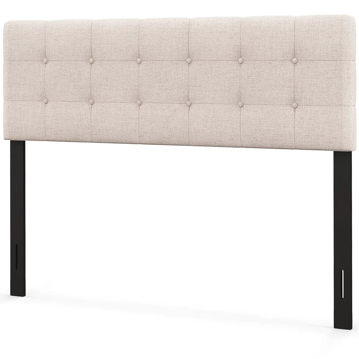 Linen Upholstered Headboard with Solid Rubber Wood Legs by DirectDeals
