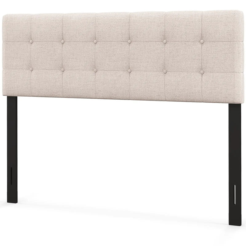 Linen Upholstered Headboard with Solid Rubber Wood Legs by DirectDeals