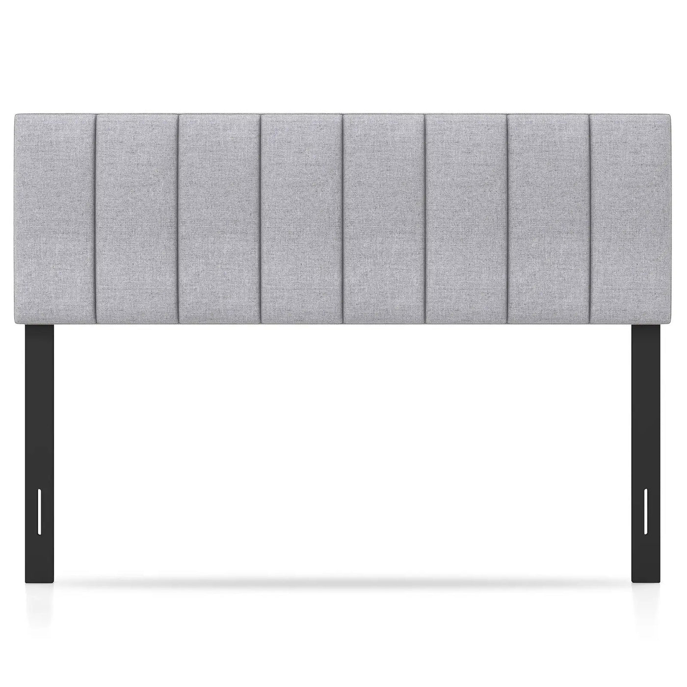 Linen Upholstered Headboard with Solid Wood Legs and Adjustable Width by DirectDeals
