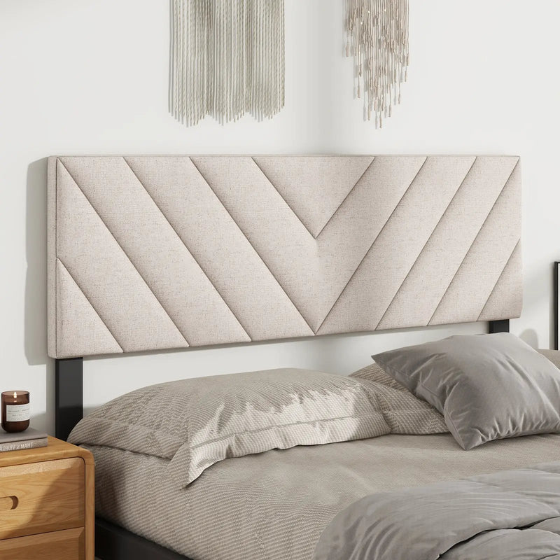 Linen Upholstered Headboard for Full and Queen Size Bed Frames by DirectDeals