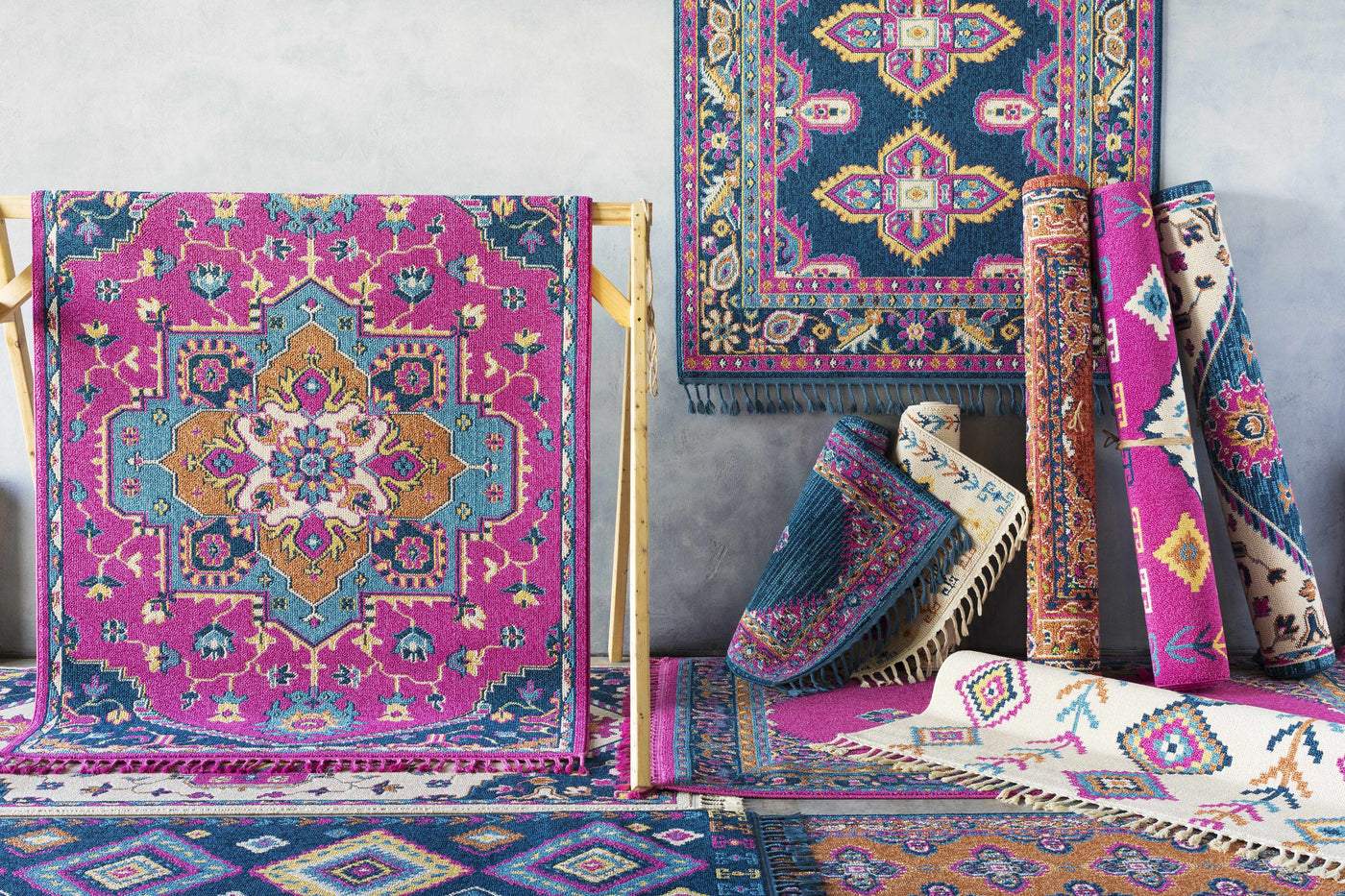 Franktown Magenta Carpet - Clearance by Boutique Rugs