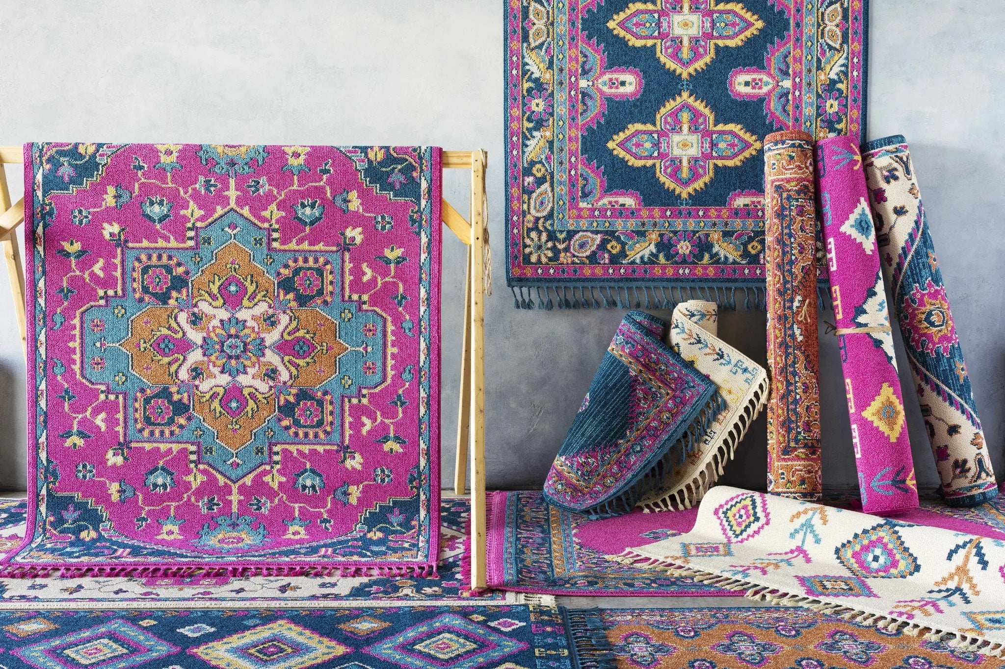 Franktown Magenta Carpet - Clearance by Boutique Rugs