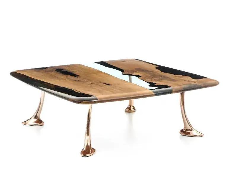 Luxury Epoxy Resin River Walnut Coffee Table | Osso Collection by Gizz