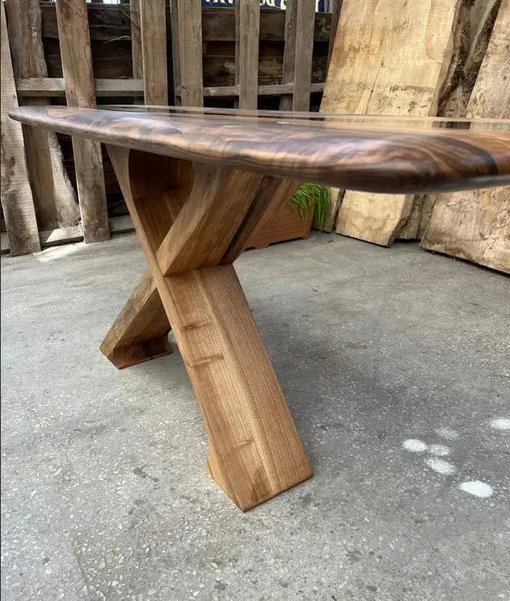 Handmade Solid Walnut Console Table for Entryway and Foyer by Gizz