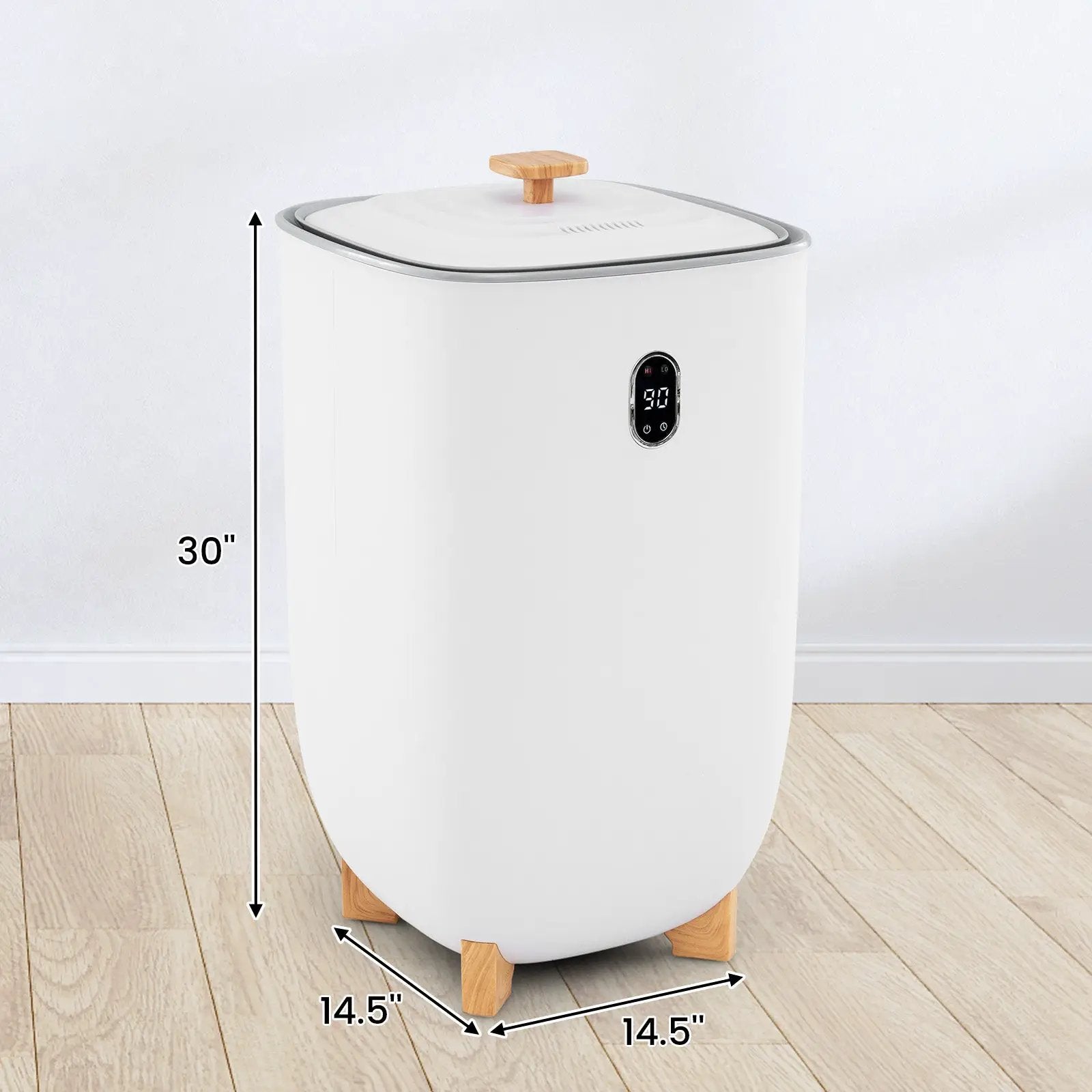 40L Towel Warmer Luxury Hot Towel Bucket with 2 Heating Temperatures-White by DirectDeals