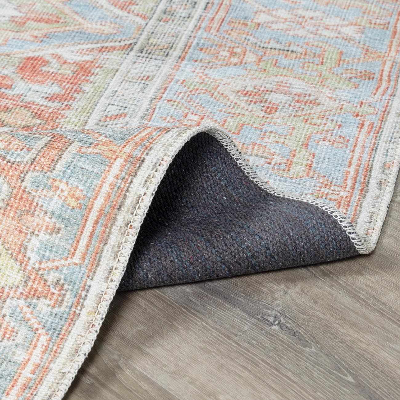 Rust Maayon Washable Rug by Boutique Rugs