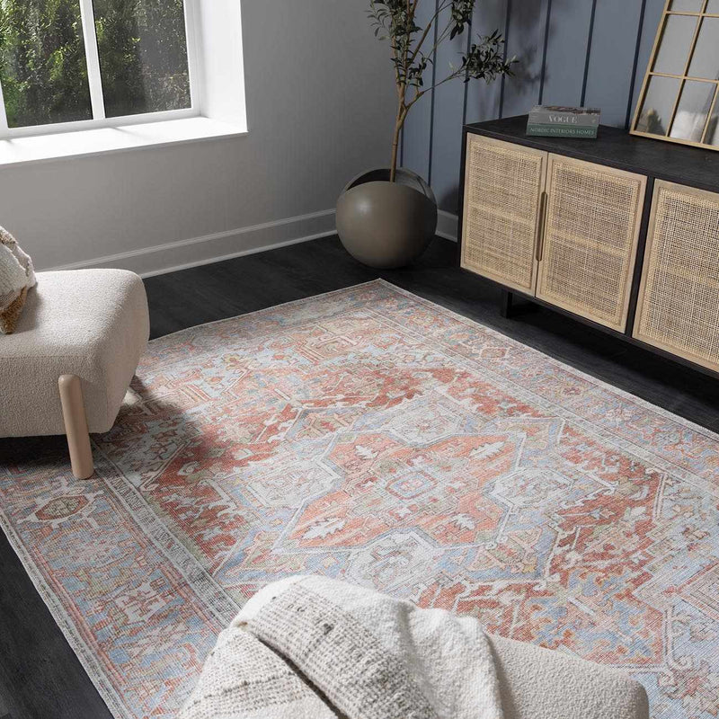 Rust Maayon Washable Rug by Boutique Rugs